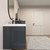 MOB 116" Modern Wall-Mounted Floating Double Sink Bathroom Vanity with 20" Center Storage Cabinet & Reinforced Acrylic Sink Tops