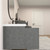 MOB 116" Modern Wall-Mounted Floating Double Sink Bathroom Vanity with 20" Center Storage Cabinet & Reinforced Acrylic Sink Tops