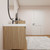 MOB 116" Modern Wall-Mounted Floating Double Sink Bathroom Vanity with 20" Center Storage Cabinet & Reinforced Acrylic Sink Tops