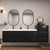MOB 80" Modern Wall-Mounted Floating Double Sink Bathroom Vanity with 20" Side Storage Cabinet & Reinforced Acrylic Sink Top