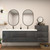 MOB 80" Modern Wall-Mounted Floating Double Sink Bathroom Vanity with 20" Side Storage Cabinet & Reinforced Acrylic Sink Top