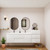 MOB 80" Modern Wall-Mounted Floating Double Sink Bathroom Vanity with 20" Side Storage Cabinet & Reinforced Acrylic Sink Top