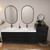 MOB 80" Modern Wall-Mounted Floating Double Sink Bathroom Vanity with 20" Side Storage Cabinet & Reinforced Acrylic Sink Top