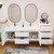 MOB 80" Modern Wall-Mounted Floating Double Sink Bathroom Vanity with 20" Side Storage Cabinet & Reinforced Acrylic Sink Top