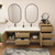 MOB 80" Modern Wall-Mounted Floating Double Sink Bathroom Vanity with 20" Side Storage Cabinet & Reinforced Acrylic Sink Top