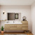 MOB 80" Modern Wall-Mounted Floating Single Sink Bathroom Vanity with 20" Side Storage Cabinet & Reinforced Acrylic Sink Top