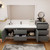 MOB 80" Modern Wall-Mounted Floating Single Sink Bathroom Vanity with 20" Side Storage Cabinet & Reinforced Acrylic Sink Top