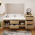 MOB 80" Modern Wall-Mounted Floating Single Sink Bathroom Vanity with 20" Side Storage Cabinet & Reinforced Acrylic Sink Top
