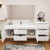 MOB 80" Modern Wall-Mounted Floating Single Sink Bathroom Vanity with 20" Side Storage Cabinet & Reinforced Acrylic Sink Top