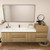 MOB 80" Modern Wall-Mounted Floating Single Sink Bathroom Vanity with 20" Side Storage Cabinet & Reinforced Acrylic Sink Top