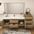 MOB 80" Modern Wall-Mounted Floating Single Sink Bathroom Vanity with 20" Side Storage Cabinet & Reinforced Acrylic Sink Top