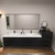 MOB 92" Modern Wall-Mounted Floating Double Sink Bathroom Vanity with 20" Side Storage Cabinet & Reinforced Acrylic Sink Top