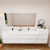 MOB 92" Modern Wall-Mounted Floating Double Sink Bathroom Vanity with 20" Side Storage Cabinet & Reinforced Acrylic Sink Top