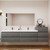 MOB 92" Modern Wall-Mounted Floating Double Sink Bathroom Vanity with 20" Side Storage Cabinet & Reinforced Acrylic Sink Top