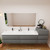 MOB 92" Modern Wall-Mounted Floating Double Sink Bathroom Vanity with 20" Side Storage Cabinet & Reinforced Acrylic Sink Top