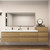 MOB 92" Modern Wall-Mounted Floating Double Sink Bathroom Vanity with 20" Side Storage Cabinet & Reinforced Acrylic Sink Top