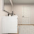 MOB 92" Modern Wall-Mounted Floating Double Sink Bathroom Vanity with 20" Side Storage Cabinet & Reinforced Acrylic Sink Top