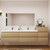 MOB 92" Modern Wall-Mounted Floating Double Sink Bathroom Vanity with 20" Side Storage Cabinet & Reinforced Acrylic Sink Top