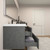 MOB 92" Modern Wall-Mounted Floating Double Sink Bathroom Vanity with 20" Side Storage Cabinet & Reinforced Acrylic Sink Top