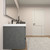 MOB 92" Modern Wall-Mounted Floating Double Sink Bathroom Vanity with 20" Side Storage Cabinet & Reinforced Acrylic Sink Top