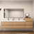 MOB 92" Modern Wall-Mounted Floating Double Sink Bathroom Vanity with 20" Side Storage Cabinet & Reinforced Acrylic Sink Top