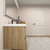 MOB 92" Modern Wall-Mounted Floating Double Sink Bathroom Vanity with 20" Side Storage Cabinet & Reinforced Acrylic Sink Top