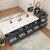 MOB 92" Modern Wall-Mounted Floating Double Sink Bathroom Vanity with 20" Side Storage Cabinet & Reinforced Acrylic Sink Top