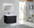 MORENO MOB 30" BLACK WALL MOUNTED MODERN BATHROOM VANITY WITH REEINFORCED ACRYLIC SINK