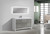 MORENO DOLCE 60'' SIGNLE SINK ASH GRAY MODERN BATHROOM VANITY W/ 2 DOORS 3 DRAWERS AND ACRYLIC SINK