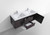 MORENO MOB 60" DOUBLE SINK BLACK GREY OAK WALL MOUNTED MODERN BATHROOM VANITY WITH REEINFORCED ACRYLIC SINK