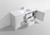 MORENO DOLCE 60'' SINGLE SINK HIGH GLOSS WHITE MODERN BATHROOM VANITY W/ 2 DOORS 3 DRAWERS AND ACRYLIC SINK