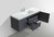 MORENO MOB 60" SINGLE SINK HIGH GLOSS GREY WALL MOUNTED MODERN BATHROOM VANITY WITH REEINFORCED ACRYLIC SINK