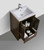 DOLCE 24'' ROSE WOOD MODERN BATHROOM VANITY AND ACRYLIC SINK