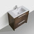 DOLCE 36'' ROSE WOOD MODERN BATHROOM VANITY AND ACRYLIC SINK