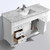 Moreno Fayer 60" Single Sink White Bathroom Vanity With Carrara Marble Top