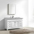 Moreno Fayer 60" Single Sink White Bathroom Vanity With Carrara Marble Top