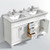 Moreno Fayer 60" Double Sink White Bathroom Vanity With Carrara Marble Top