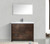 MORENO DOLCE 42'' ROSEWOOD MODERN BATHROOM VANITY W/ LEFT SIDE DRAWERS AND ACRYLIC SINK