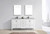 SYCA 72" DOUBLE SINK WHITE BATHROOM VANITY WITH CARRARA MARBLE TOP