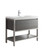Lake 42" Grey Oak Free Standing Modern Bathroom Vanity with Chrome Stainless Steel Frame with Acrylic Sink
