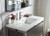 Lake 42" Grey Oak Free Standing Modern Bathroom Vanity with Chrome Stainless Steel Frame with Acrylic Sink