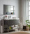 Lake 42" Grey Oak Free Standing Modern Bathroom Vanity with Chrome Stainless Steel Frame with Acrylic Sink