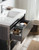 Lake 42" Grey Oak Free Standing Modern Bathroom Vanity with Chrome Stainless Steel Frame with Acrylic Sink