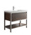 Lake 42" Rosewood Free Standing Modern Bathroom Vanity with Chrome Stainless Steel Frame with Acrylic Sink