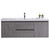 MORENO MOB 60" SINGLE SINK CONCRETE GREY WALL MOUNTED MODERN BATHROOM VANITY WITH REEINFORCED ACRYLIC SINK