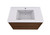 Molly 42" Rosewood Wall Mounted Modern Vanity