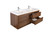 Molly 48" Double Sink Rosewood Wall Mounted Modern Vanity