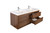 Molly 60" Double Sink Rosewood Wall Mounted Modern Vanity