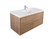 Molly 60" Single Sink Teak Oak Wall Mounted Modern Vanity