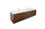 Molly 72" Double Sink Rosewood Wall Mounted Modern Vanity